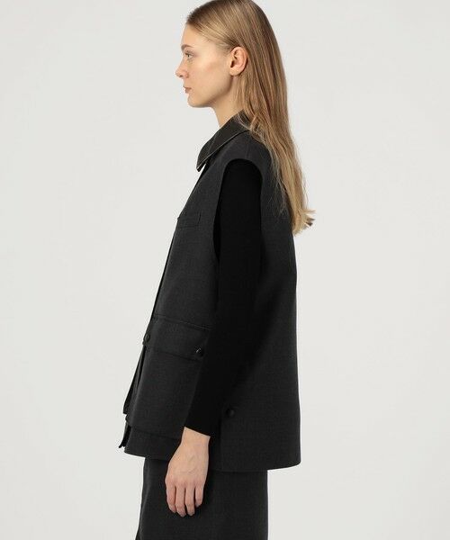 TOMORROWLAND / トゥモローランド ベスト | ダブルフェイスツイル ジレブルゾン | 詳細3