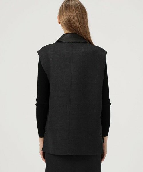 TOMORROWLAND / トゥモローランド ベスト | ダブルフェイスツイル ジレブルゾン | 詳細4