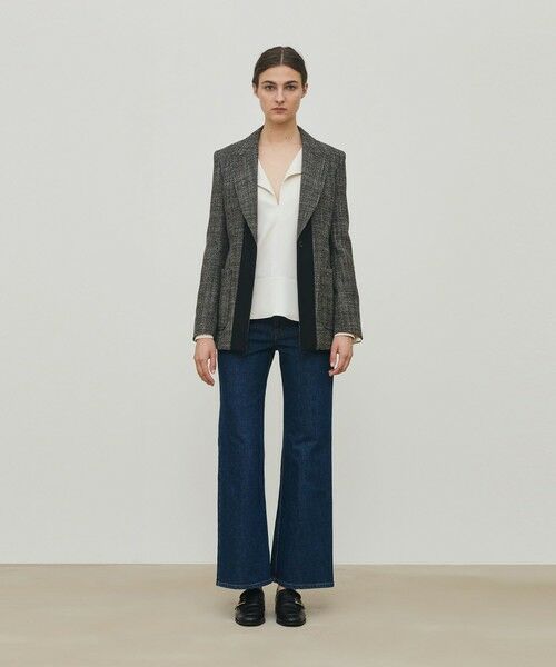TOMORROWLAND / トゥモローランド テーラードジャケット | ウールリネンツイード バイカラージャケット | 詳細1