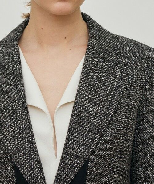 TOMORROWLAND / トゥモローランド テーラードジャケット | ウールリネンツイード バイカラージャケット | 詳細6