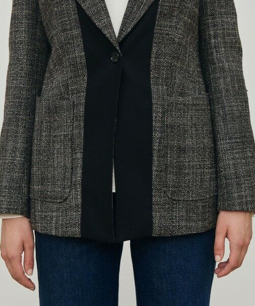 TOMORROWLAND / トゥモローランド テーラードジャケット | ウールリネンツイード バイカラージャケット | 詳細8