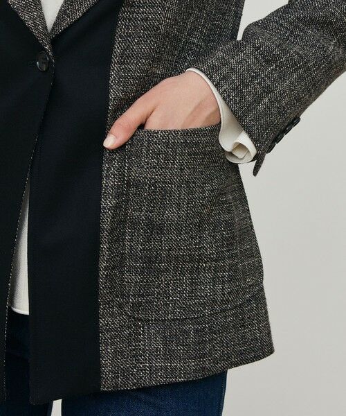 TOMORROWLAND / トゥモローランド テーラードジャケット | ウールリネンツイード バイカラージャケット | 詳細9