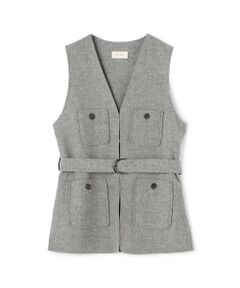 TOMORROWLAND / トゥモローランド ベスト | ライトダブルフェイスシャギー ベルテッドジレ