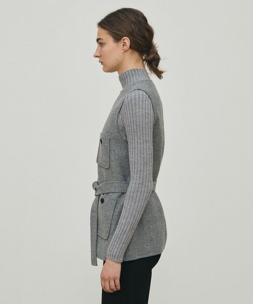 TOMORROWLAND / トゥモローランド ベスト | ライトダブルフェイスシャギー ベルテッドジレ | 詳細3