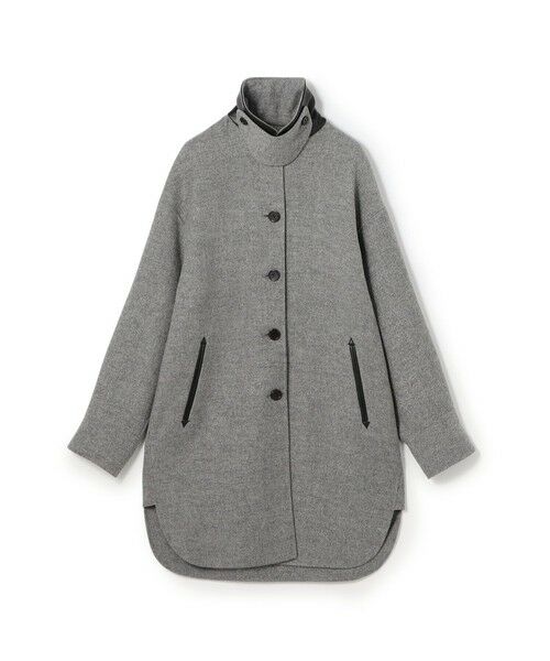 TOMORROWLAND/トゥモローランド ライトダブルフェイスシャギー チンベルト付きコート 16 グレー系 F