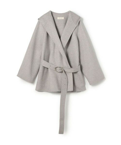 TOMORROWLAND/トゥモローランド 【WEB先行予約】ダブルフェイスメルトンビーバー フーディーミディコート 13 ライトグレー F