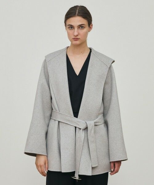 TOMORROWLAND / トゥモローランド その他アウター | ダブルフェイスメルトンビーバー フーディーミディコート | 詳細2