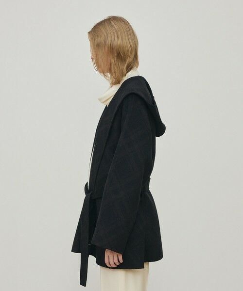 TOMORROWLAND / トゥモローランド その他アウター | ダブルフェイスチェックジャガード フーディーミディコート | 詳細11