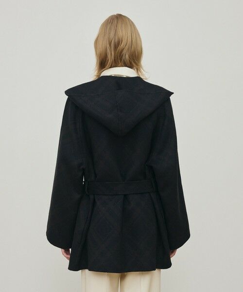 TOMORROWLAND / トゥモローランド その他アウター | ダブルフェイスチェックジャガード フーディーミディコート | 詳細12