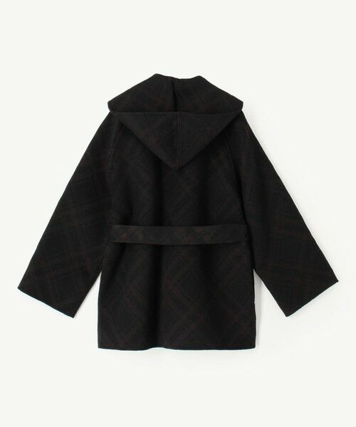 TOMORROWLAND / トゥモローランド その他アウター | ダブルフェイスチェックジャガード フーディーミディコート | 詳細2