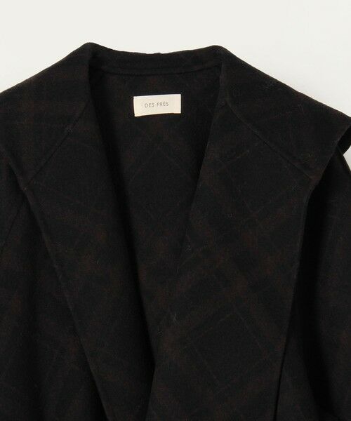 TOMORROWLAND / トゥモローランド その他アウター | ダブルフェイスチェックジャガード フーディーミディコート | 詳細3