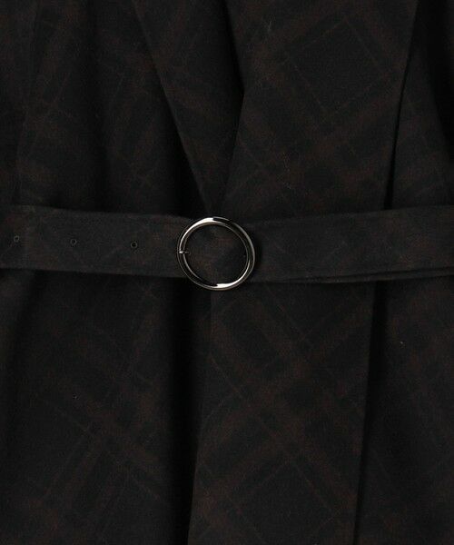 TOMORROWLAND / トゥモローランド その他アウター | ダブルフェイスチェックジャガード フーディーミディコート | 詳細7