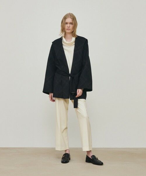 TOMORROWLAND / トゥモローランド その他アウター | ダブルフェイスチェックジャガード フーディーミディコート | 詳細9