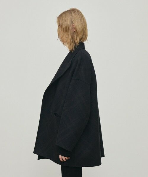 TOMORROWLAND / トゥモローランド その他アウター | ダブルフェイスチェックジャガード ウィングカラーコート | 詳細3