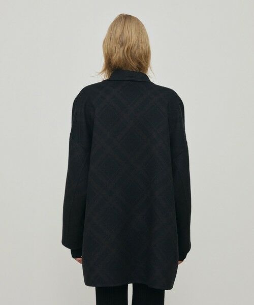 TOMORROWLAND / トゥモローランド その他アウター | ダブルフェイスチェックジャガード ウィングカラーコート | 詳細4