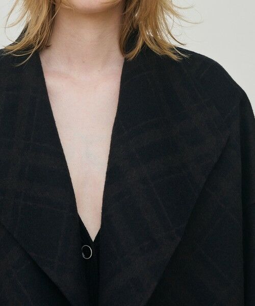 TOMORROWLAND / トゥモローランド その他アウター | ダブルフェイスチェックジャガード ウィングカラーコート | 詳細6