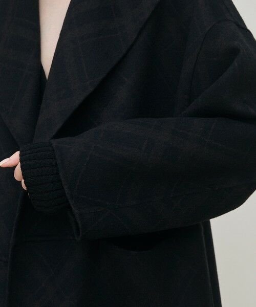 TOMORROWLAND / トゥモローランド その他アウター | ダブルフェイスチェックジャガード ウィングカラーコート | 詳細7