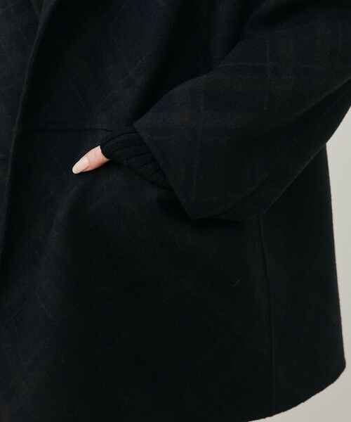 TOMORROWLAND / トゥモローランド その他アウター | ダブルフェイスチェックジャガード ウィングカラーコート | 詳細9