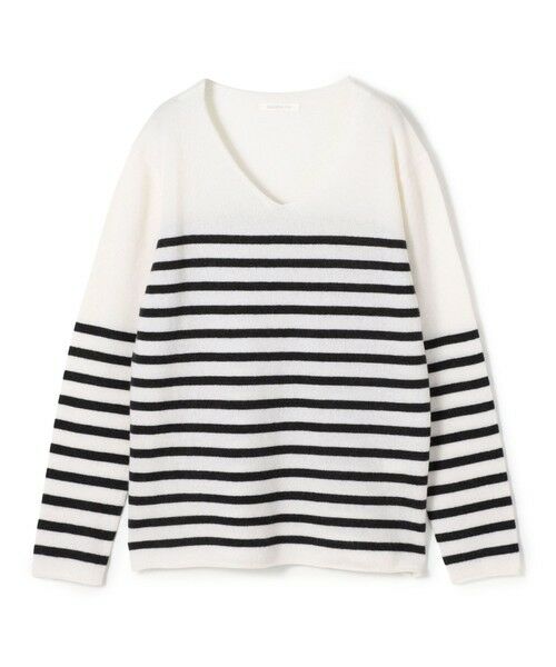 TOMORROWLAND / トゥモローランド ニット・セーター | スコットランドカシミヤ Vネックプルオーバー(18 ブラック系)