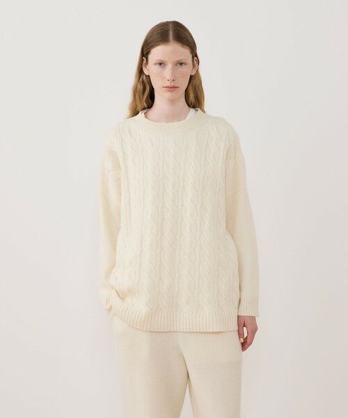 TOMORROWLAND / トゥモローランド ニット・セーター | モンゴルカシミヤケーブル クルーネックプルオーバー | 詳細2