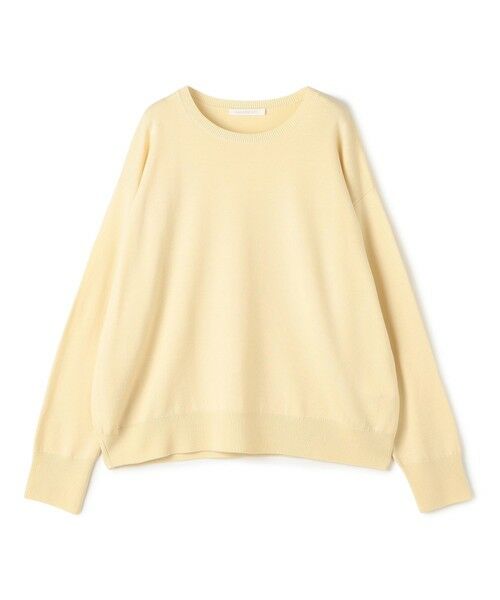 TOMORROWLAND / トゥモローランド ニット・セーター | ウーステッドウール ラウンドネックプルオーバー(21 ライトイエロー)