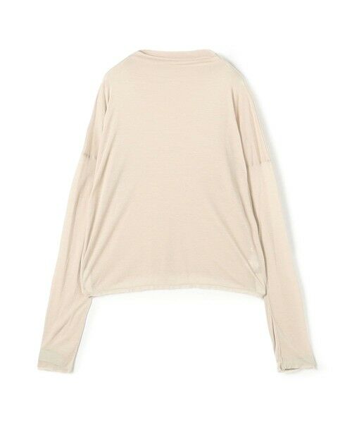 TOMORROWLAND / トゥモローランド カットソー(半袖以外) | レーヨンカシミヤジャージー ビルドネックプルオーバー(41 ライトベージュ)