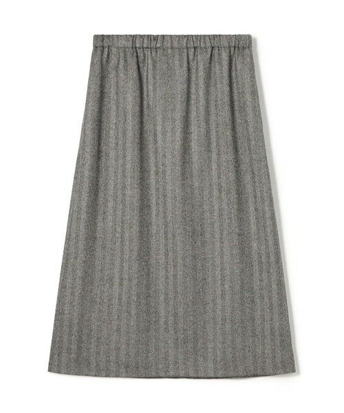 TOMORROWLAND/トゥモローランド ライトフラノストレッチ イージースカート 14 グレー系 32(5号)