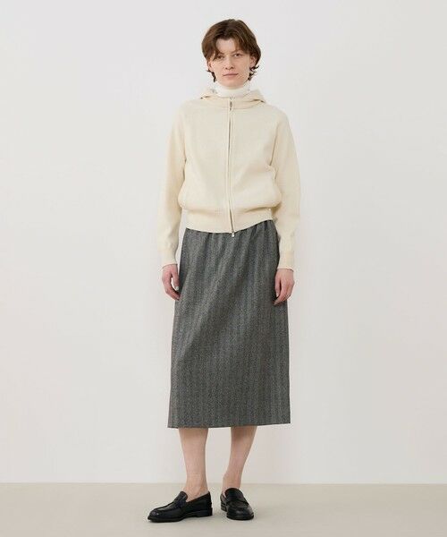 TOMORROWLAND / トゥモローランド ミニ・ひざ丈スカート | ライトフラノストレッチ イージースカート | 詳細1