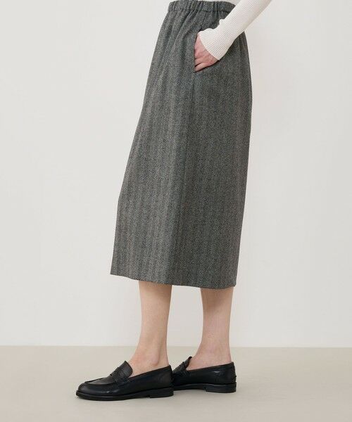 TOMORROWLAND / トゥモローランド ミニ・ひざ丈スカート | ライトフラノストレッチ イージースカート | 詳細3