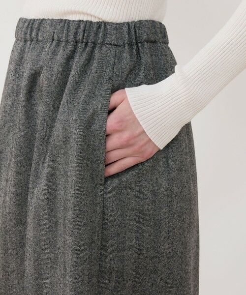 TOMORROWLAND / トゥモローランド ミニ・ひざ丈スカート | ライトフラノストレッチ イージースカート | 詳細7