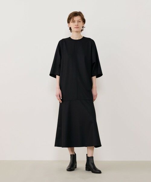 TOMORROWLAND / トゥモローランド ロング・マキシ丈ワンピース | ライトフラノストレッチ オーバルワンピース | 詳細1