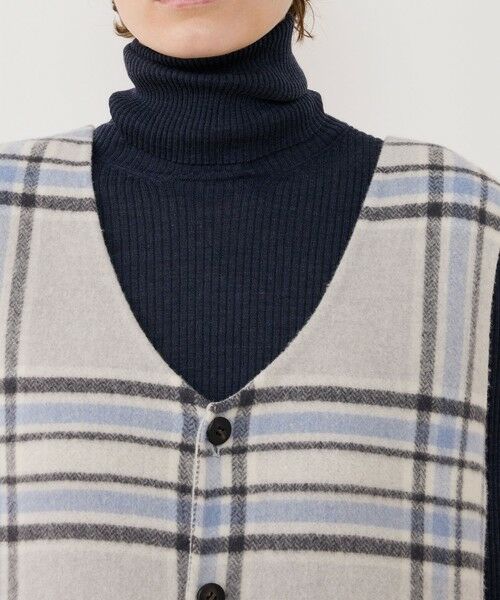 TOMORROWLAND / トゥモローランド ミニ丈・ひざ丈ワンピース | リバーブランケット バックボタンワンピース | 詳細6