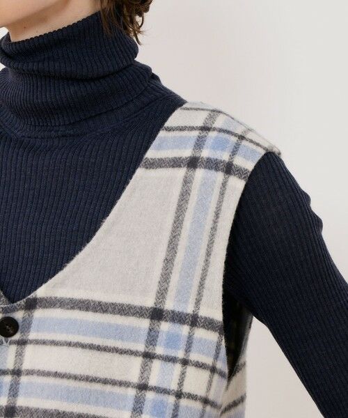 TOMORROWLAND / トゥモローランド ミニ丈・ひざ丈ワンピース | リバーブランケット バックボタンワンピース | 詳細7