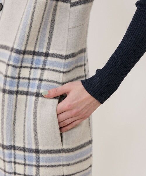 TOMORROWLAND / トゥモローランド ミニ丈・ひざ丈ワンピース | リバーブランケット バックボタンワンピース | 詳細8
