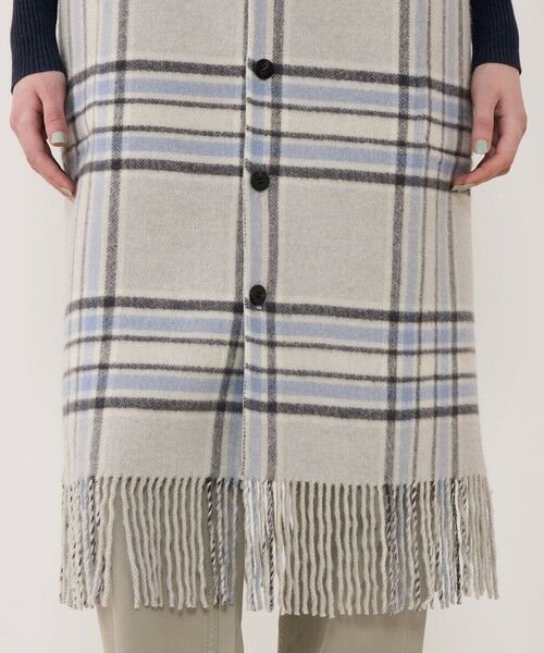 TOMORROWLAND / トゥモローランド ミニ丈・ひざ丈ワンピース | リバーブランケット バックボタンワンピース | 詳細9