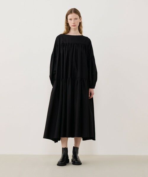 TOMORROWLAND / トゥモローランド ロング・マキシ丈ワンピース | コットンシルクパラシュート ギャザーワイドワンピース | 詳細1