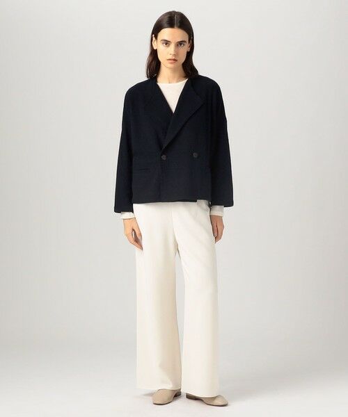 TOMORROWLAND / トゥモローランド ノーカラージャケット | ファインブークレー オーバージャケット | 詳細1