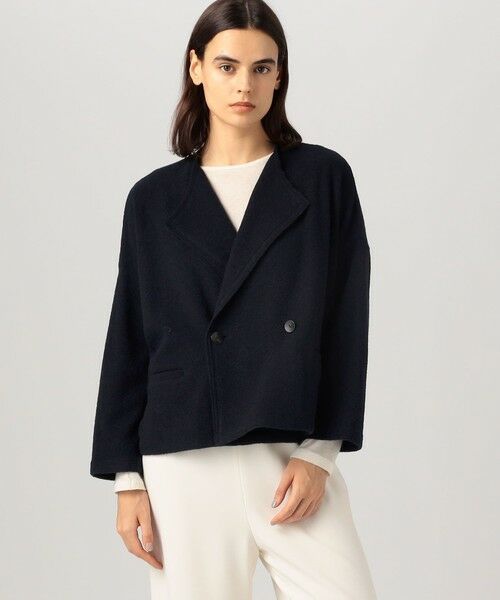 TOMORROWLAND / トゥモローランド ノーカラージャケット | ファインブークレー オーバージャケット | 詳細2