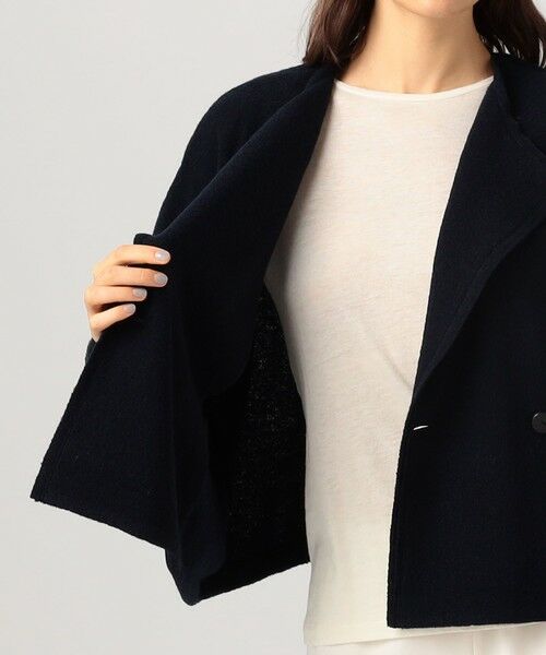 TOMORROWLAND / トゥモローランド ノーカラージャケット | ファインブークレー オーバージャケット | 詳細5