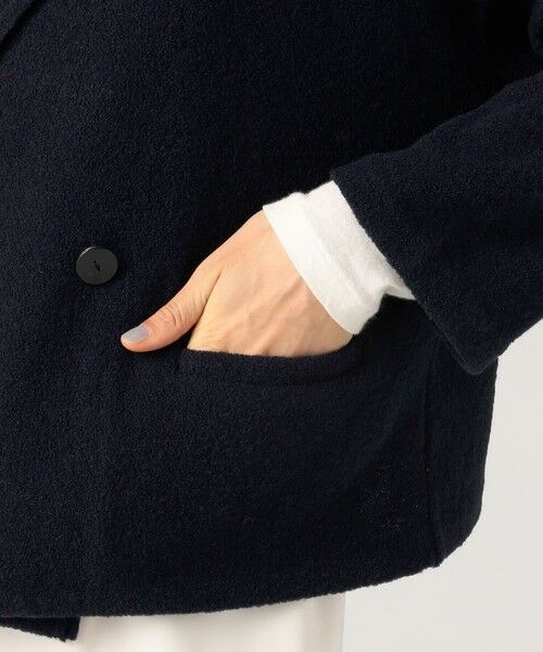 TOMORROWLAND / トゥモローランド ノーカラージャケット | ファインブークレー オーバージャケット | 詳細9