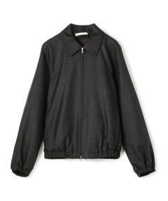 TOMORROWLAND / トゥモローランド ブルゾン | ウーステッドウールフラノ アジャスタブルカラーブルゾン