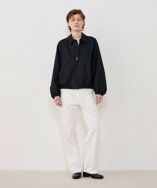 TOMORROWLAND / トゥモローランド ブルゾン | ウーステッドウールフラノ アジャスタブルカラーブルゾン | 詳細1