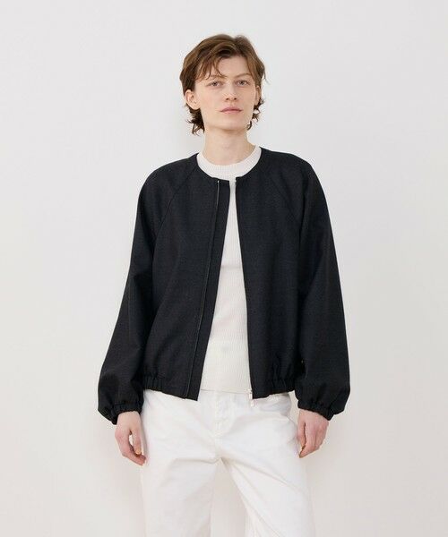 TOMORROWLAND / トゥモローランド ブルゾン | ウーステッドウールフラノ アジャスタブルカラーブルゾン | 詳細10