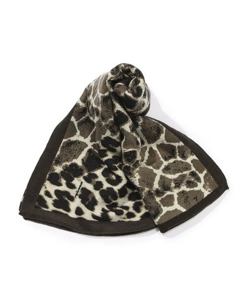 TOMORROWLAND / トゥモローランド マフラー・ショール・スヌード・ストール | manipuri ゼブラジラフ スカーフ(48 ダークブラウン系)