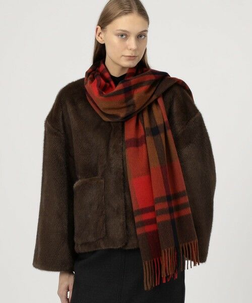 TOMORROWLAND / トゥモローランド マフラー・ショール・スヌード・ストール | Joshua Ellis カシミヤチェック ストール | 詳細1