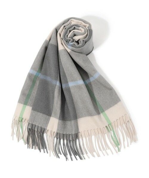 TOMORROWLAND / トゥモローランド マフラー・ショール・スヌード・ストール | Joshua Ellis カシミヤチェック ストール(14 グレー系)