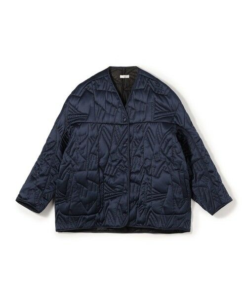 TOMORROWLAND/トゥモローランド manipuri リバーシブル キルティングコート 68 ネイビー系 F