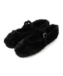 TOMORROWLAND / トゥモローランド フラットシューズ | Sciuscia フェイクファー メリージェーン