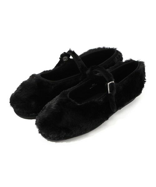TOMORROWLAND / トゥモローランド フラットシューズ | Sciuscia フェイクファー メリージェーン | 詳細1