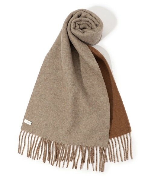 TOMORROWLAND/トゥモローランド GALERIE VIE カシミヤダブルフェイスマフラー 46 ブラウン系 F